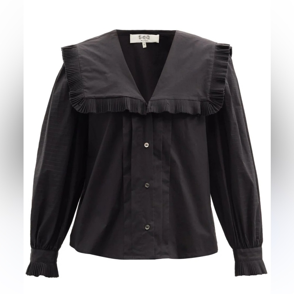 Sea NY Black Charlie Blouse XS
